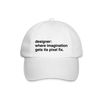 Designer Designerin Design 006 - Baseballkappe - Weiß/Weiß - Vorne