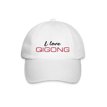 i love Qigong - Baseballkappe - Weiß/Weiß - Vorne