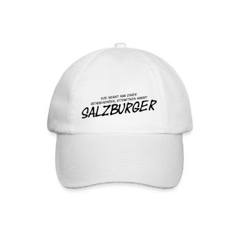 Lustiges Attraktiver Salzburger Österreich Humor - Baseballkappe - Weiß/Weiß - Vorne