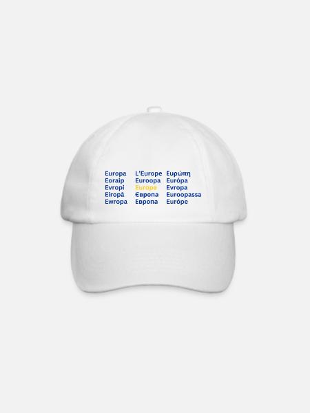 European Unity - Europe - Baseballkappe - Weiß/Weiß