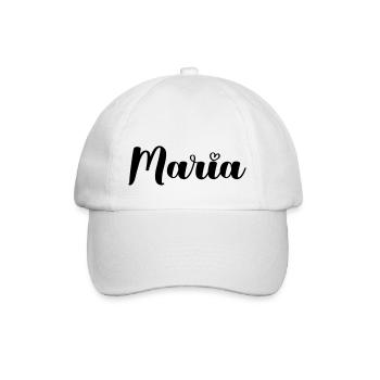 maria - Baseballkappe - Weiß/Weiß - Vorne