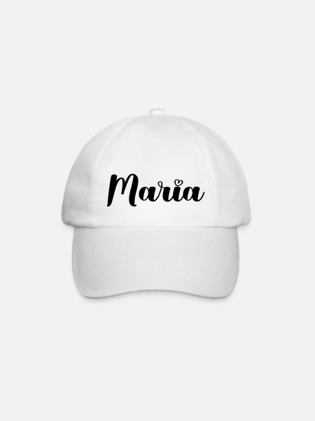 maria - Baseballkappe - Weiß/Weiß