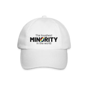 the toughest minority gay flag - Baseballkappe - Weiß/Weiß - Vorne