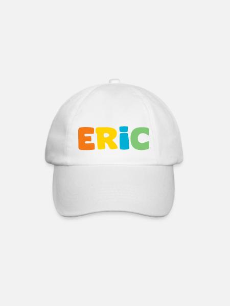 Name - Eric - Baseballkappe - Weiß/Weiß