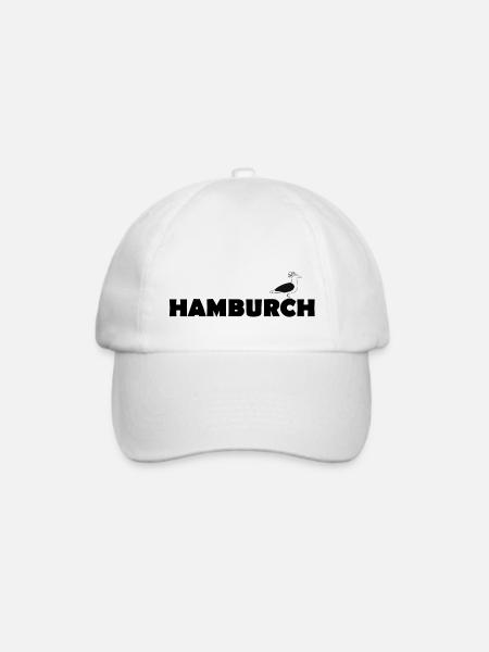 Hamburch - Baseballkappe - Weiß/Weiß