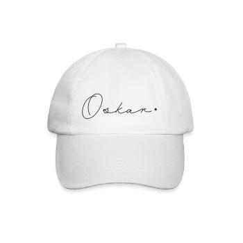 Name Oskar - Baseballkappe - Weiß/Weiß - Vorne