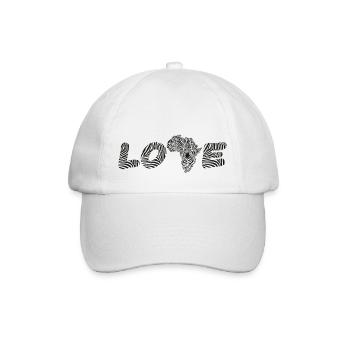 Love to wild zebras Africa - Baseballkappe - Weiß/Weiß - Vorne