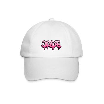 Graffiti Name Jade - Baseballkappe - Weiß/Weiß - Vorne