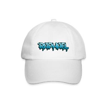 Graffiti-Name Raphael - Baseballkappe - Weiß/Weiß - Vorne