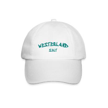 Westerland - Sylt - Nordsee - Anker - Möwe - Insel - Baseballkappe - Weiß/Weiß - Vorne