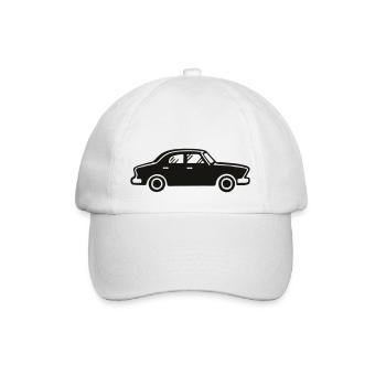 Auto seitlich - Baseballkappe - Weiß/Weiß - Vorne