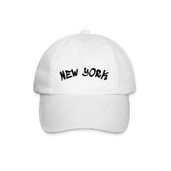 New York - NY - NYC - Manhattan - Brooklyn - USA - Baseballkappe - Weiß/Weiß - Vorne
