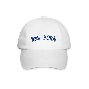 New York - NY - NYC - Manhattan - Brooklyn - USA - Baseballkappe - Weiß/Weiß - Vorne