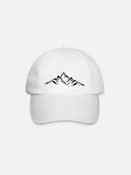 mountains - Baseballkappe - Weiß/Weiß