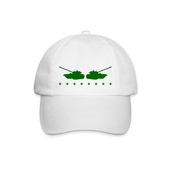 panzer - Baseballkappe - Weiß/Weiß - Vorne