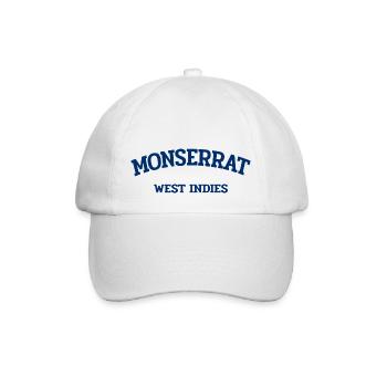Monserrat - Plymouth - Karibik - West Indies - Baseballkappe - Weiß/Weiß - Vorne