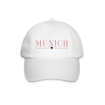 München, Deutschland Stil Design T-Shirt - Baseballkappe - Weiß/Weiß - Vorne