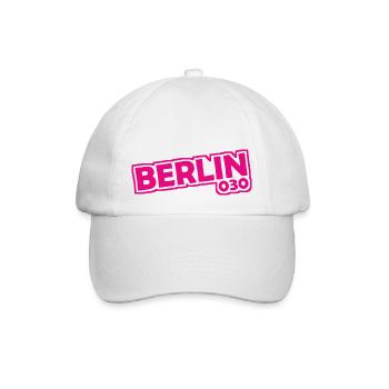 Berlin - 030 - Hauptstadt - Deutschland - Vorwahl - Baseballkappe - Weiß/Weiß - Vorne