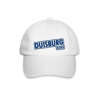 Duisburg - 0203 - Vorwahl - NRW - Ruhrpott - Baseballkappe - Weiß/Weiß - Vorne