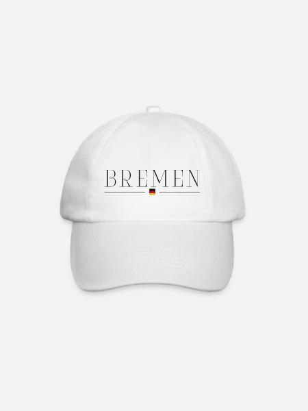 Bremen, Deutschland Eleganz Stil Design T-Shirt - Baseballkappe - Weiß/Weiß
