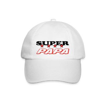 SUPER-VATER - Baseballkappe - Weiß/Weiß - Vorne