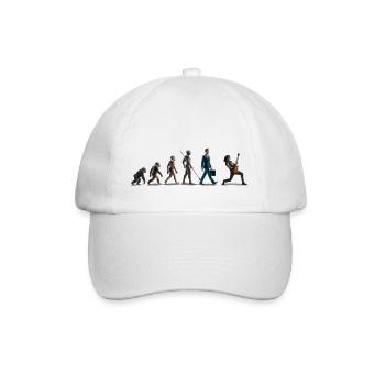 Evolution Guitar Player - Baseballkappe - Weiß/Weiß - Vorne