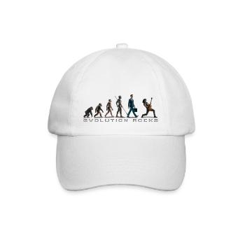 Evolution Guitar Player - Baseballkappe - Weiß/Weiß - Vorne