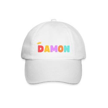 Damon! Personalisierbar - Baseballkappe - Weiß/Weiß - Vorne