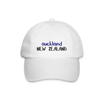 Auckland - New Zealand - Kiwi Aotearoa Neuseeland - Baseballkappe - Weiß/Weiß - Vorne