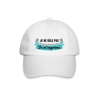 T-Shirt Ich beschwere mich nicht Ich drücke mich beschweren humorvoll aus - Baseballkappe - Weiß/Weiß - Vorne