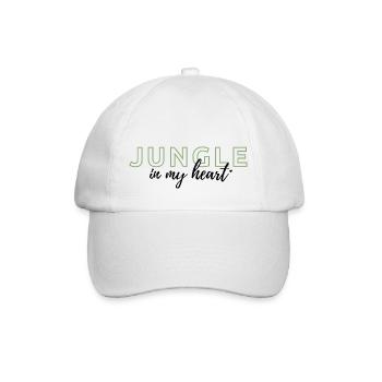 Jungle in my Heart - Baseballkappe - Weiß/Weiß - Vorne
