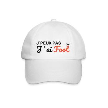 Ich kann nicht ich, habe Fußball Geschenk Humor Frankreich Euro - Baseballkappe - Weiß/Weiß - Vorne