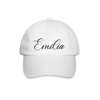emilia name - Baseballkappe - Weiß/Weiß - Vorne
