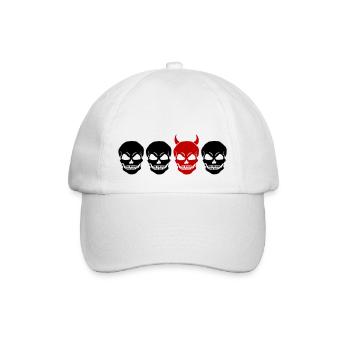 DIFFERENT SKULL2 -2C - Baseballkappe - Weiß/Weiß - Vorne