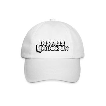 Frohes Diwali | Diwali-Modus Ein | Kunst - Baseballkappe - Weiß/Weiß - Vorne