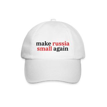 make russia small again - Baseballkappe - Weiß/Weiß - Vorne