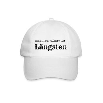 Ehrlich währt am längsten - Baseballkappe - Weiß/Weiß - Vorne
