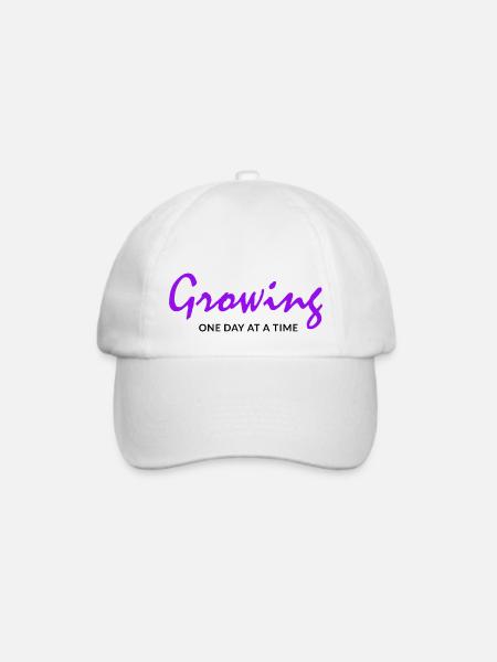 Growing One Day At A Time - Baseballkappe - Weiß/Weiß