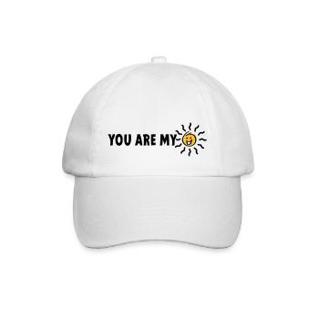 Slogan du bist mein Sonnenschein - Baseballkappe - Weiß/Weiß - Vorne