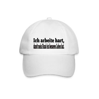 Bürohumor Lustige Sprüche - Baseballkappe - Weiß/Weiß - Vorne