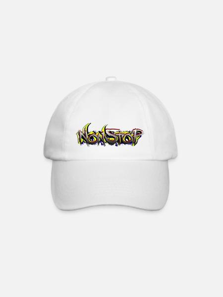 NonStoP RAPpresent LoGo - Baseballkappe - Weiß/Weiß