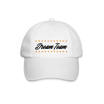 dream team - Baseballkappe - Weiß/Weiß - Vorne