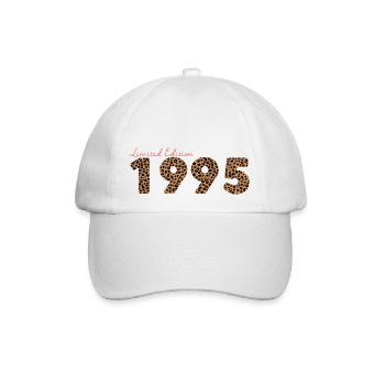 Jahrgang 1995, Geburtstagsgeschenk, Geschenk Frau - Baseballkappe - Weiß/Weiß - Vorne