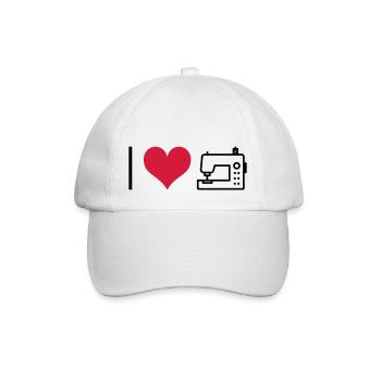 Nähmaschine - Baseballkappe - Weiß/Weiß - Vorne