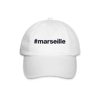 MARSEILLE Hashtag - Baseballkappe - Weiß/Weiß - Vorne