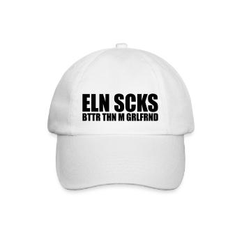 ELN SCKS BTTR THN M GRLFRND - Baseballkappe - Weiß/Weiß - Vorne
