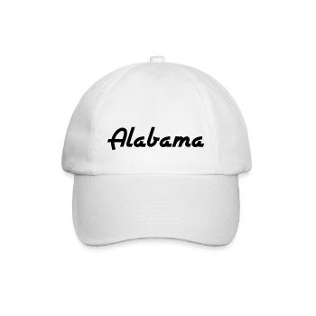 Alabama - USA - United States of America - Baseballkappe - Weiß/Weiß - Vorne