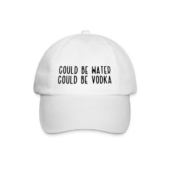 könnte Wasser sein, könnte Wodka sein - Baseballkappe - Weiß/Weiß - Vorne