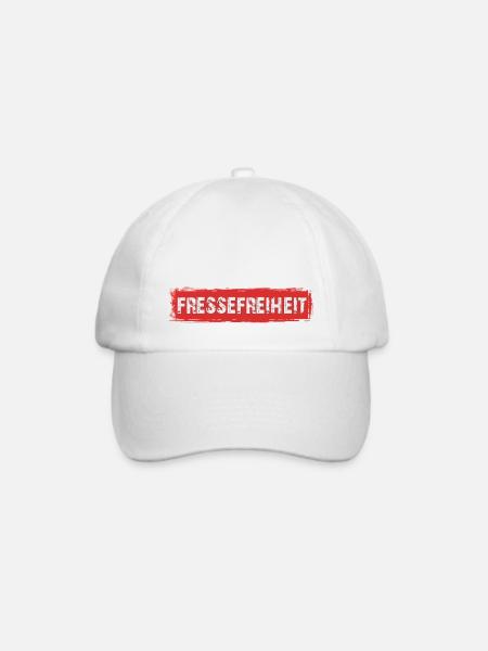 Fressefreiheit - Baseballkappe - Weiß/Weiß