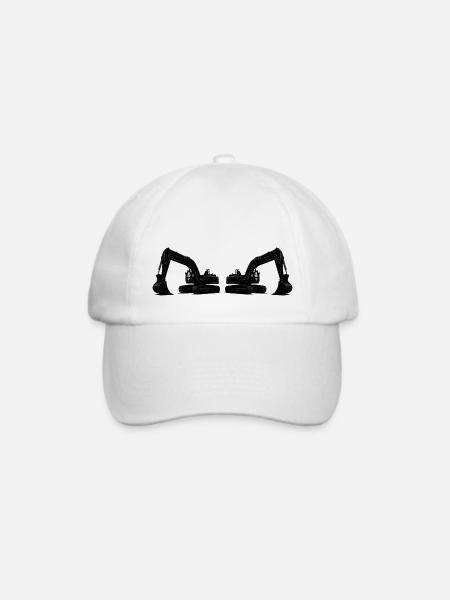 bagger 2 - Baseballkappe - Weiß/Weiß